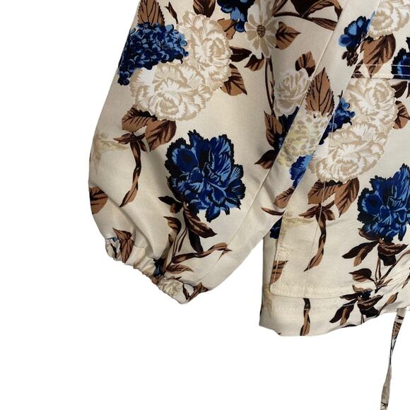 TORY BURCH Floral Print Hooded Wind Resistant Jacket - Picture 8 of 12